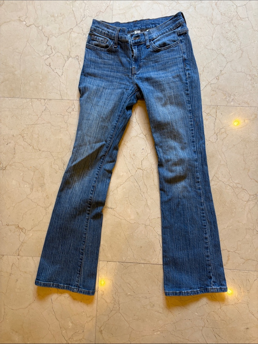 Women's Blue Denim Flare Jeans - Mid Wash